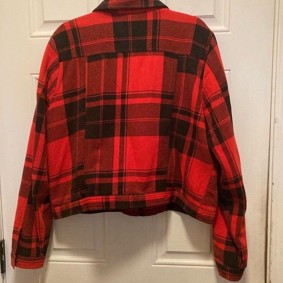 NWT Mossimo Red & Black Plaid Short Waist Jacket, Size XXL - Picture 2 of 3